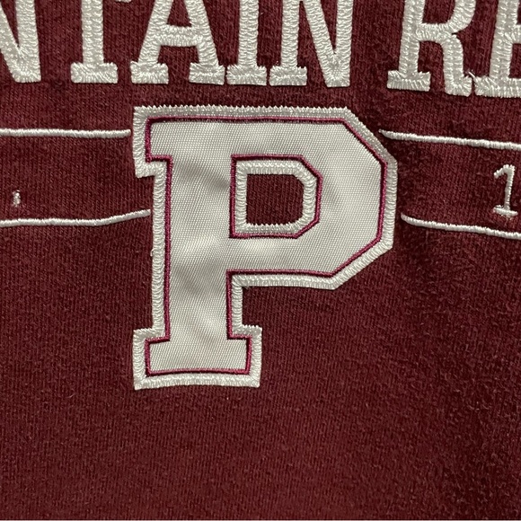 Champion Burgundy Panorama Mountain Resort Varsity Crewneck Sweatshirt Men M - Picture 7 of 12